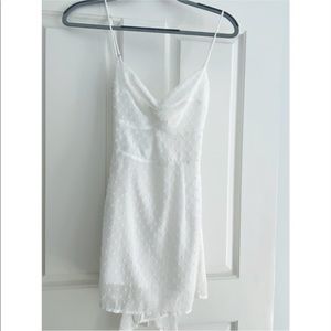 White Mini Dress with Ties in Back